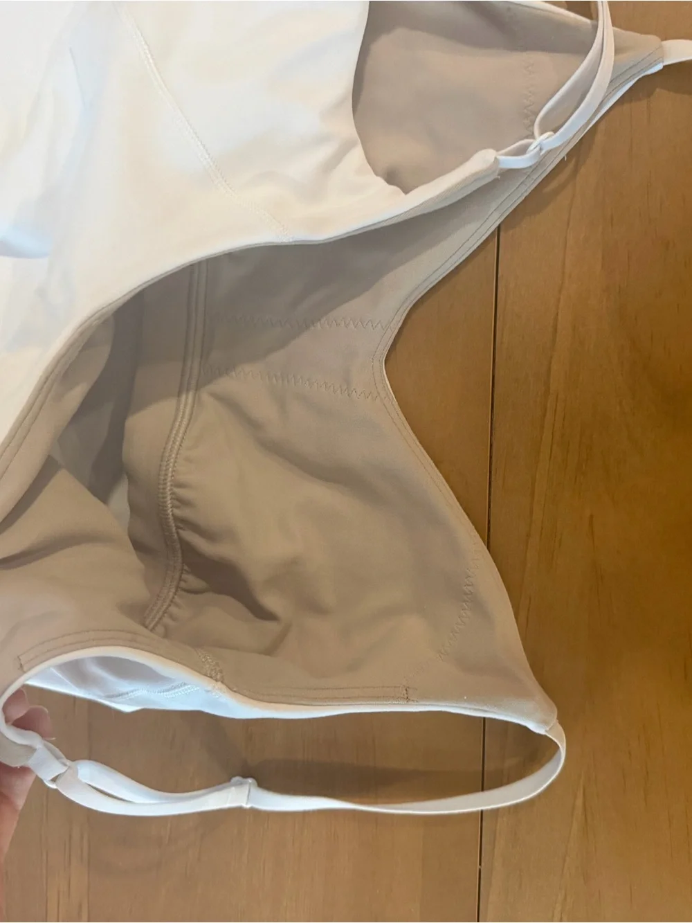 lululemon athletica White V-Neck Adjustable-Strap Tank